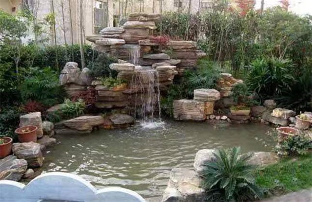 融水庭院假山鱼池设计