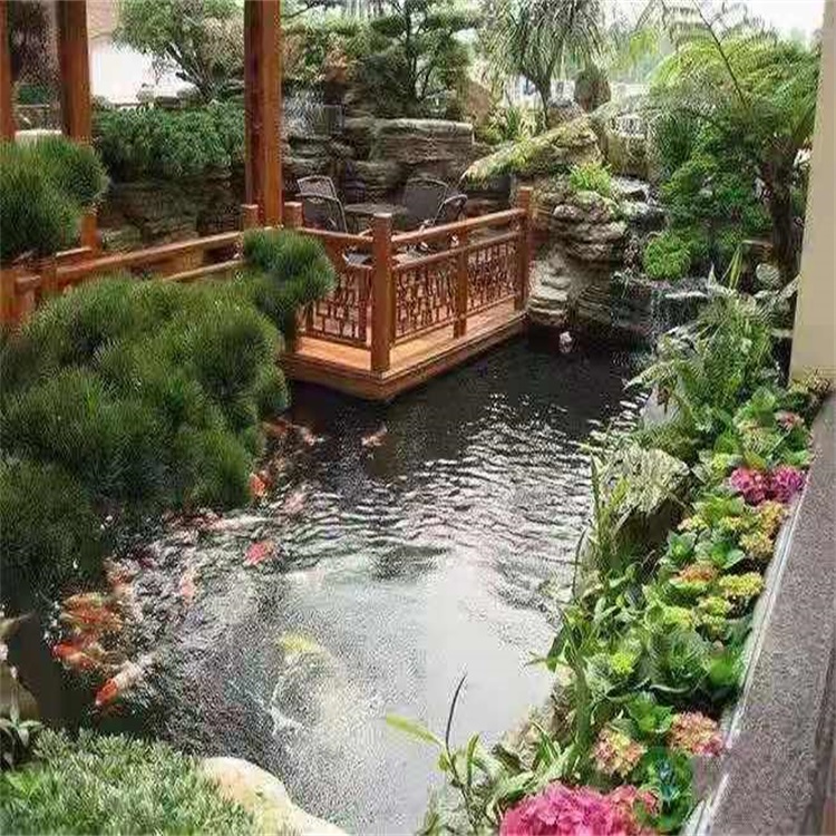融水别墅庭院景观设计鱼池
